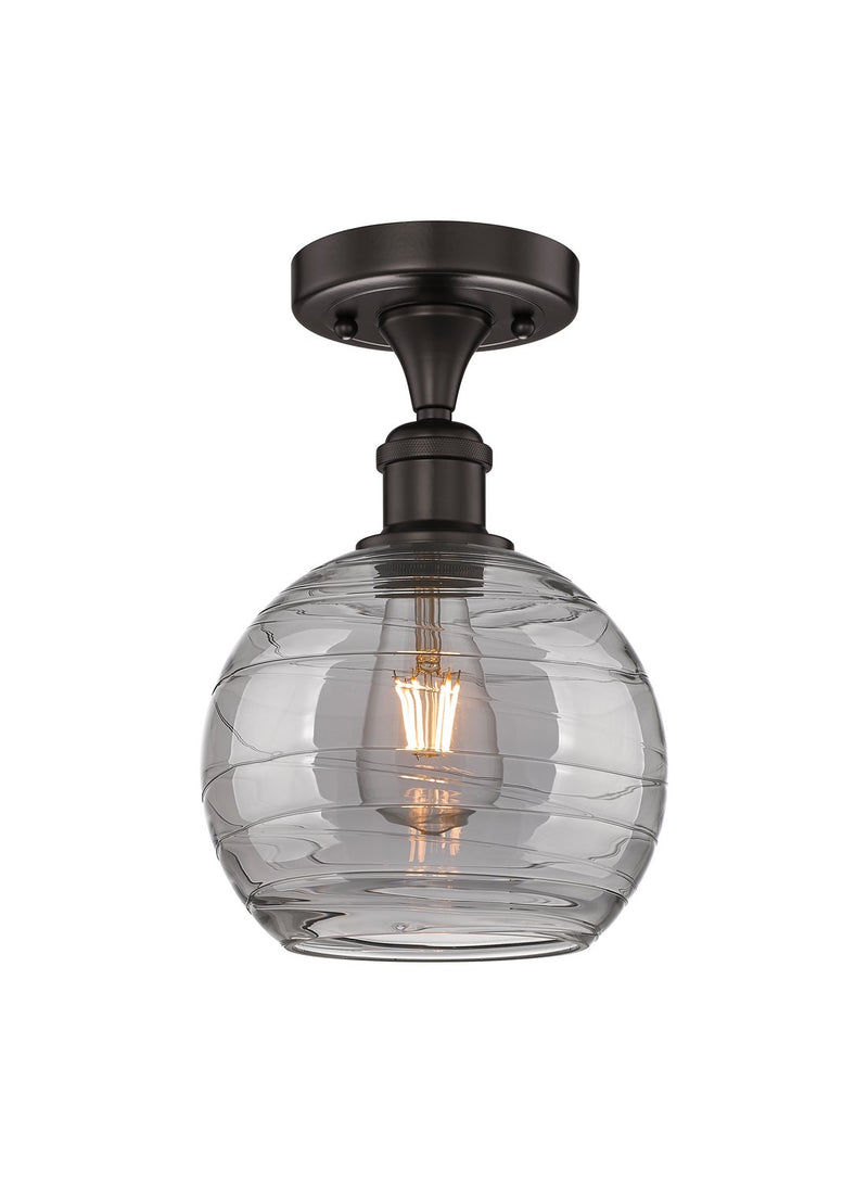 Innovations 616-1F-OB-G1213-8SM One Light Semi-Flush Mount, Oil Rubbed Bronze