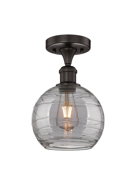 Innovations 616-1F-OB-G1213-8SM One Light Semi-Flush Mount, Oil Rubbed Bronze