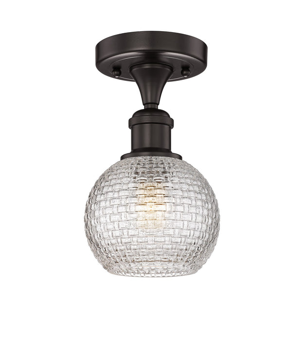 Innovations 616-1F-OB-G122C-6CL One Light Semi-Flush Mount, Oil Rubbed Bronze