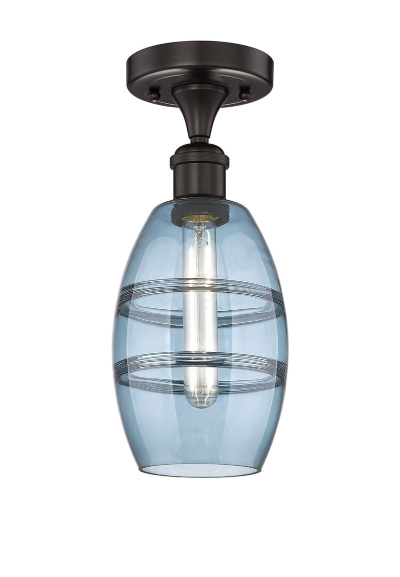 Innovations 616-1F-OB-G557-6BL One Light Semi-Flush Mount, Oil Rubbed Bronze