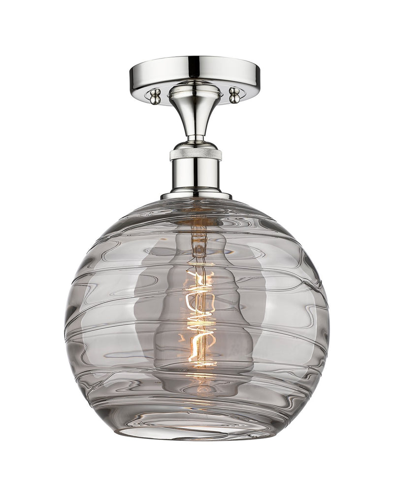 Innovations 616-1F-PC-G1213-10SM One Light Semi-Flush Mount, Polished Chrome