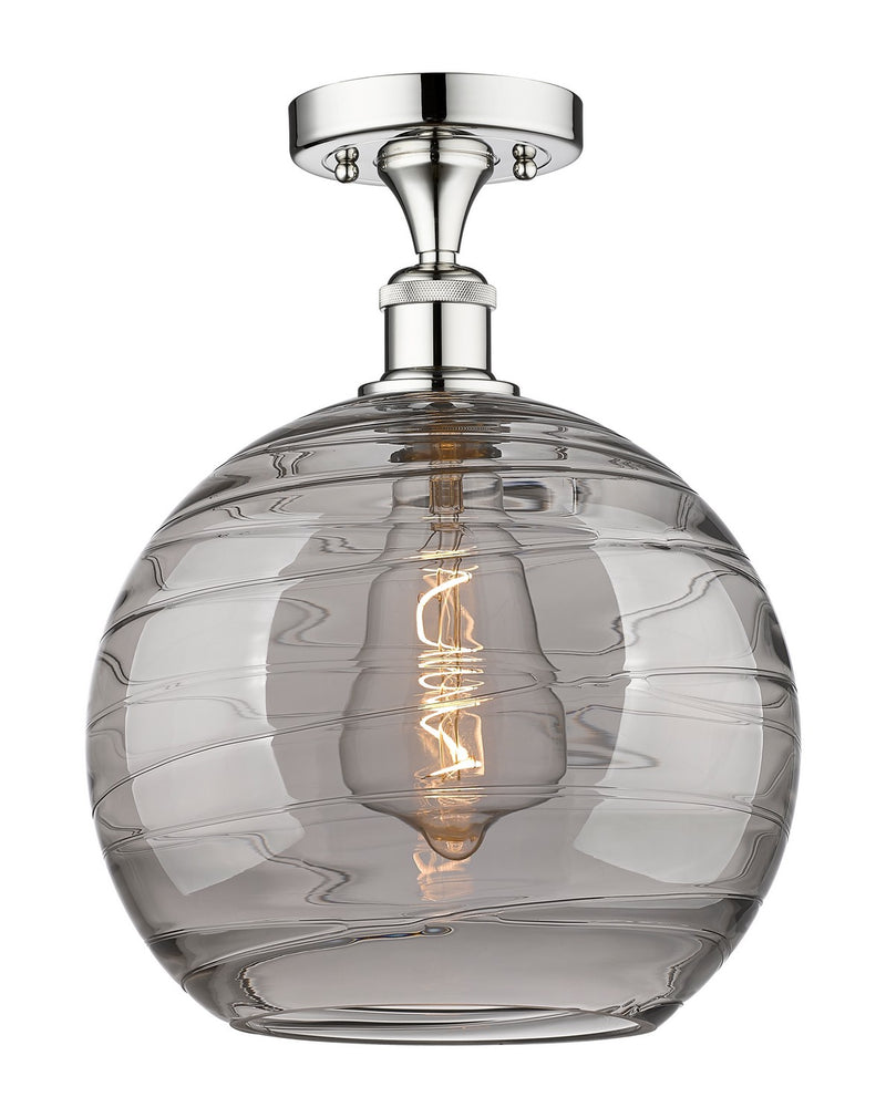 Innovations 616-1F-PC-G1213-12SM One Light Semi-Flush Mount, Polished Chrome