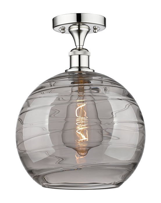 Innovations 616-1F-PC-G1213-12SM One Light Semi-Flush Mount, Polished Chrome