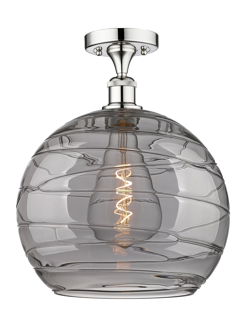Innovations 616-1F-PC-G1213-14SM One Light Semi-Flush Mount, Polished Chrome