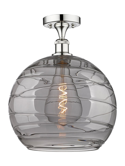 Innovations 616-1F-PC-G1213-14SM One Light Semi-Flush Mount, Polished Chrome