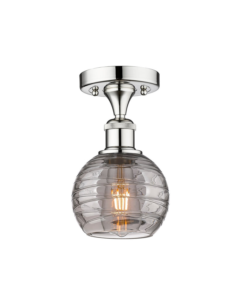 Innovations 616-1F-PC-G1213-6SM One Light Semi-Flush Mount, Polished Chrome