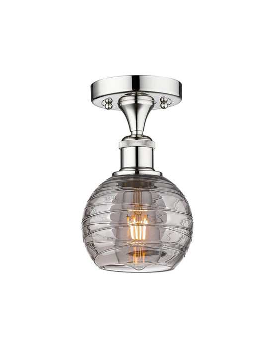 Innovations 616-1F-PC-G1213-6SM One Light Semi-Flush Mount, Polished Chrome
