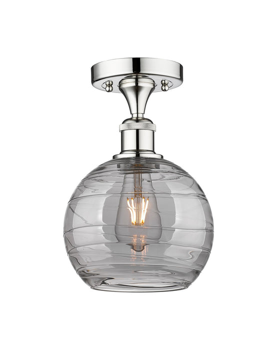 Innovations 616-1F-PC-G1213-8SM One Light Semi-Flush Mount, Polished Chrome