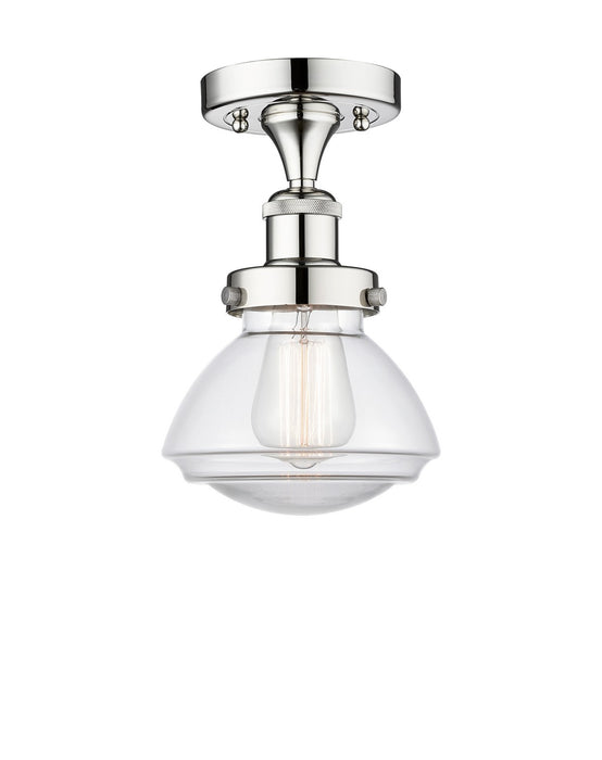 Innovations 616-1F-PC-G322 One Light Semi-Flush Mount, Polished Chrome