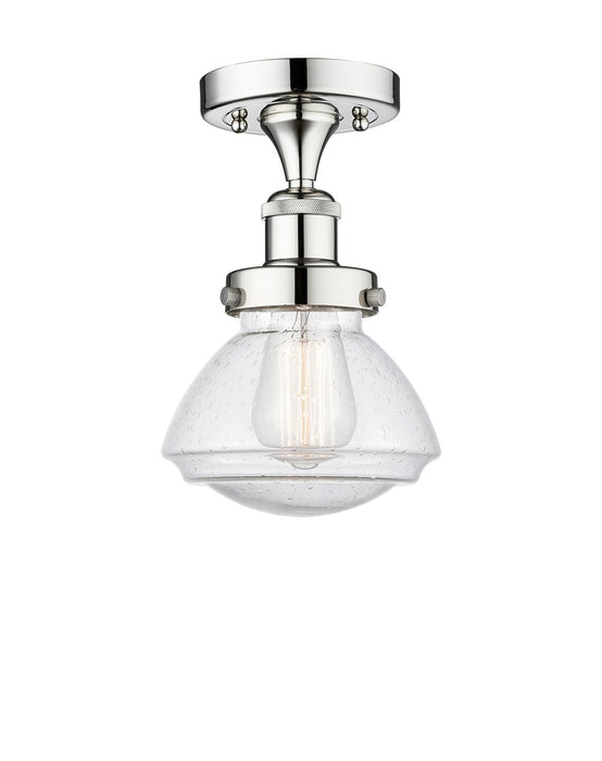Innovations 616-1F-PC-G324 One Light Semi-Flush Mount, Polished Chrome