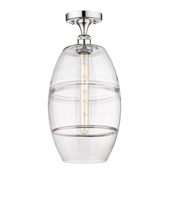 Innovations 616-1F-PC-G557-10CL One Light Semi-Flush Mount, Polished Chrome