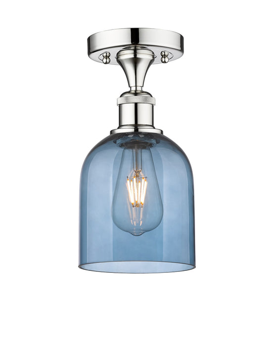 Innovations 616-1F-PC-G558-6BL One Light Semi-Flush Mount, Polished Chrome