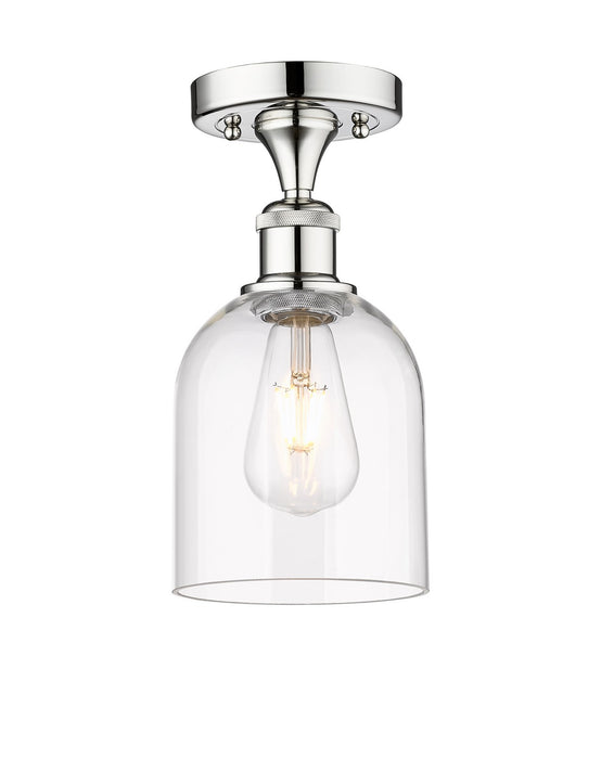 Innovations 616-1F-PC-G558-6CL One Light Semi-Flush Mount, Polished Chrome
