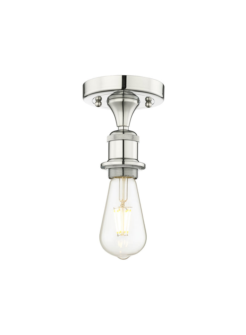 Innovations 616-1F-PN One Light Semi-Flush Mount, Polished Nickel