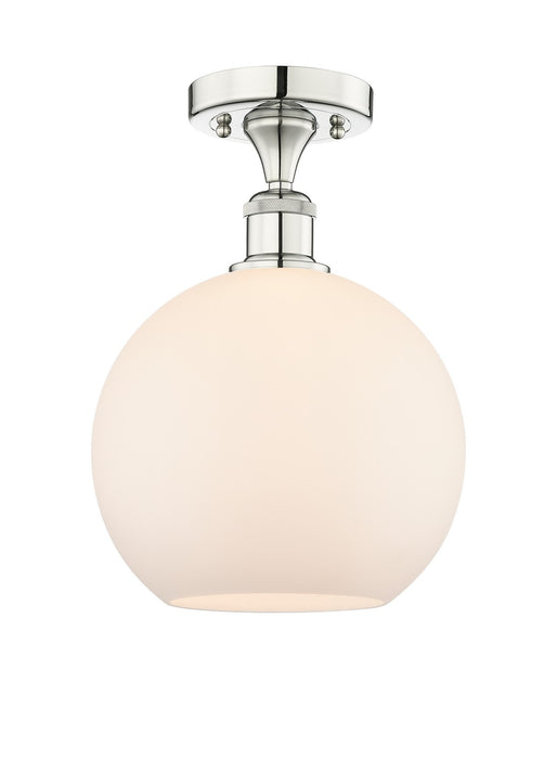 Innovations 616-1F-PN-G121-10 One Light Semi-Flush Mount, Polished Nickel