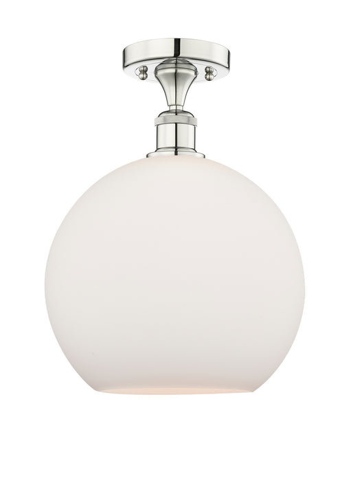 Innovations 616-1F-PN-G121-12 One Light Semi-Flush Mount, Polished Nickel