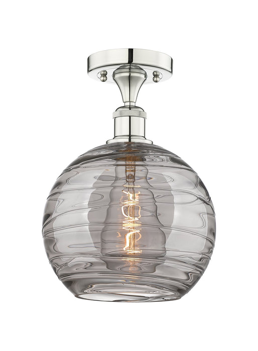 Innovations 616-1F-PN-G1213-10SM One Light Semi-Flush Mount, Polished Nickel