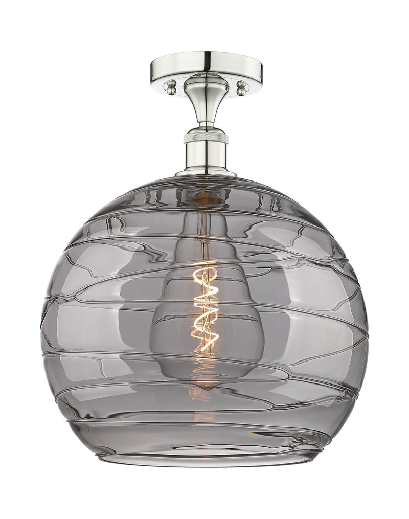 Innovations 616-1F-PN-G1213-14SM One Light Semi-Flush Mount, Polished Nickel