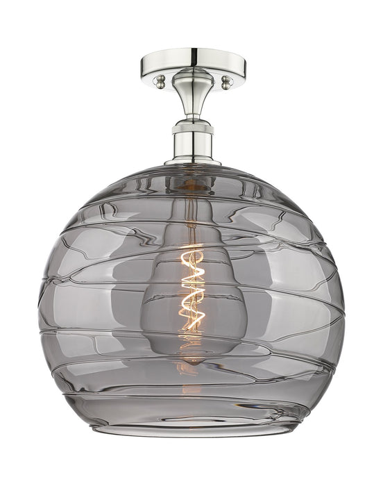 Innovations 616-1F-PN-G1213-14SM One Light Semi-Flush Mount, Polished Nickel