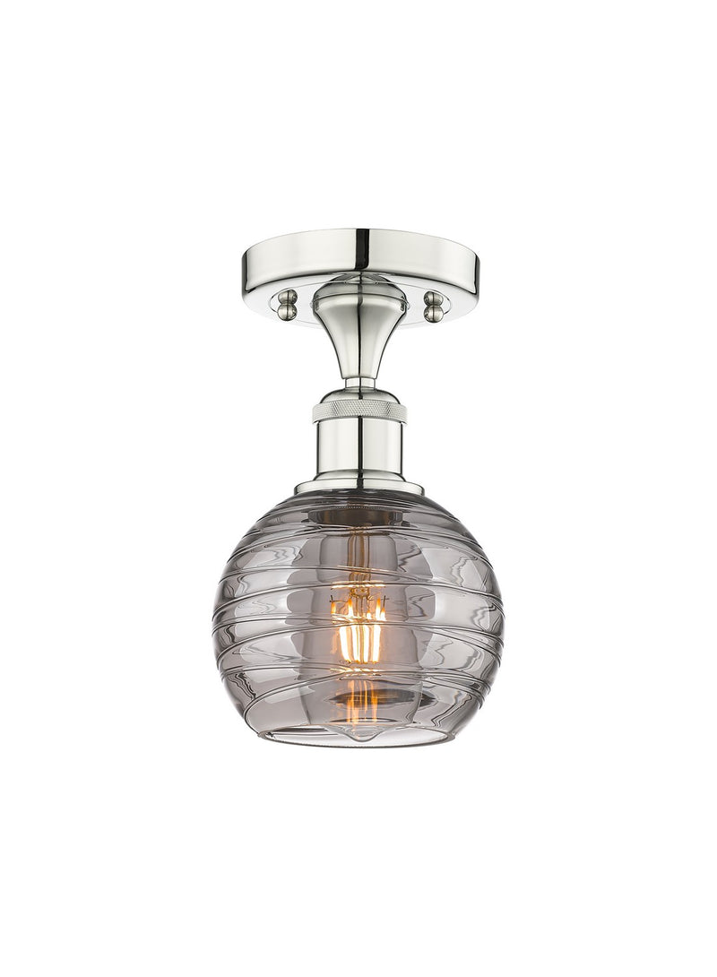 Innovations 616-1F-PN-G1213-6SM One Light Semi-Flush Mount, Polished Nickel