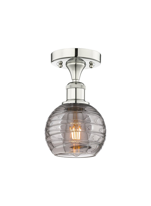 Innovations 616-1F-PN-G1213-6SM One Light Semi-Flush Mount, Polished Nickel