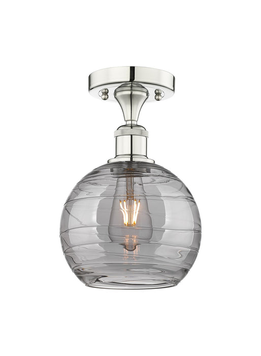 Innovations 616-1F-PN-G1213-8SM One Light Semi-Flush Mount, Polished Nickel