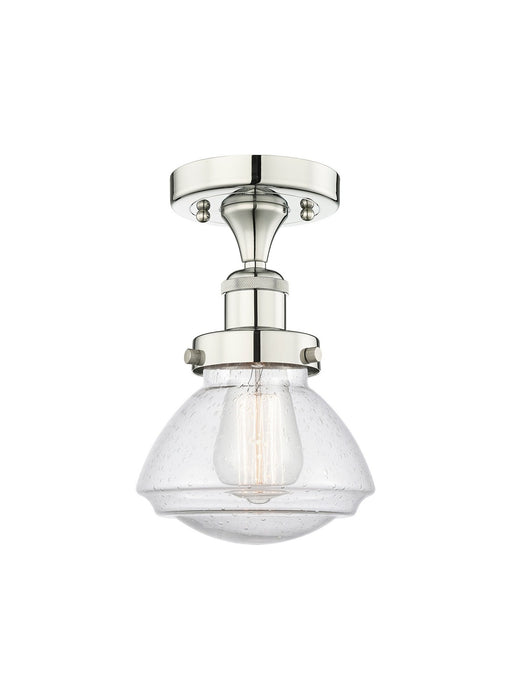 Innovations 616-1F-PN-G324 One Light Semi-Flush Mount, Polished Nickel