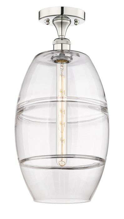 Innovations 616-1F-PN-G557-10CL One Light Semi-Flush Mount, Polished Nickel