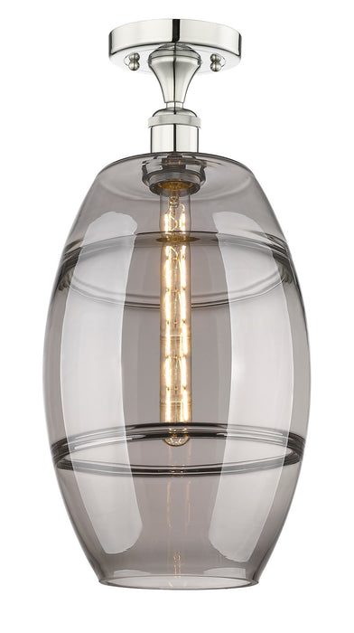 Innovations 616-1F-PN-G557-10SM One Light Semi-Flush Mount, Polished Nickel