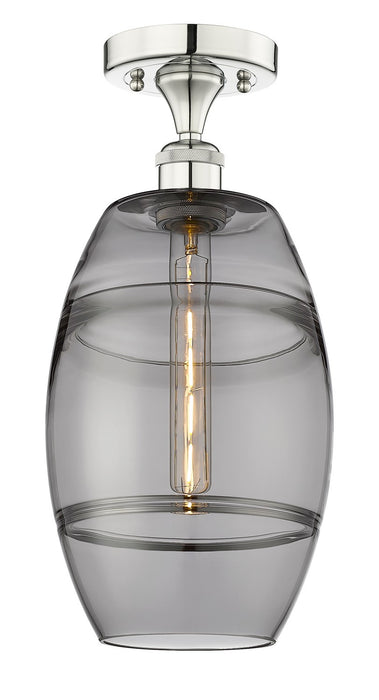 Innovations 616-1F-PN-G557-8SM One Light Semi-Flush Mount, Polished Nickel
