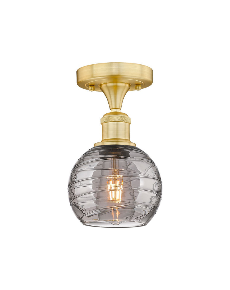 Innovations 616-1F-SG-G1213-6SM One Light Semi-Flush Mount, Satin Gold