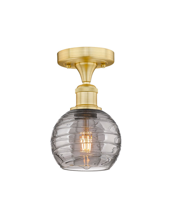 Innovations 616-1F-SG-G1213-6SM One Light Semi-Flush Mount, Satin Gold