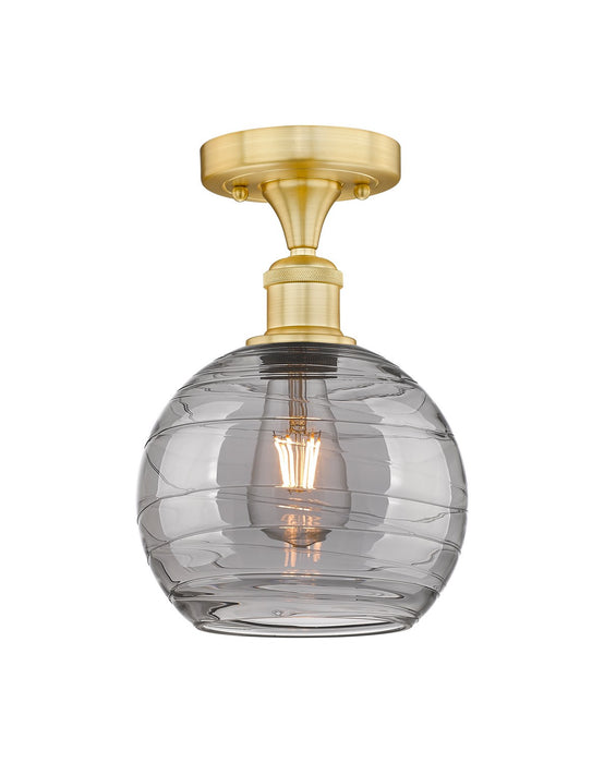 Innovations 616-1F-SG-G1213-8SM One Light Semi-Flush Mount, Satin Gold