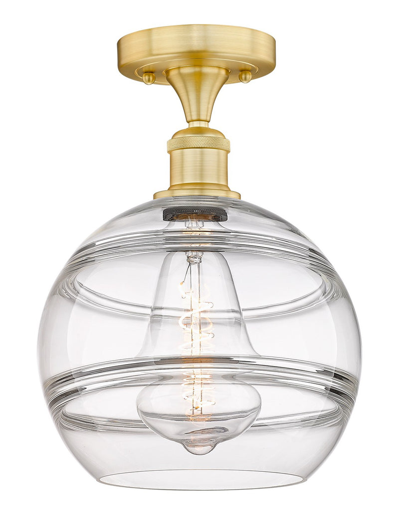 Innovations 616-1F-SG-G556-10CL One Light Semi-Flush Mount, Satin Gold