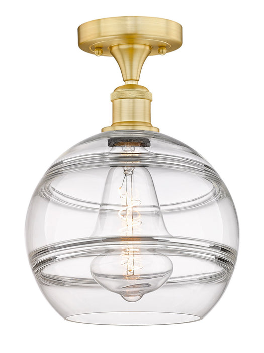 Innovations 616-1F-SG-G556-10CL One Light Semi-Flush Mount, Satin Gold