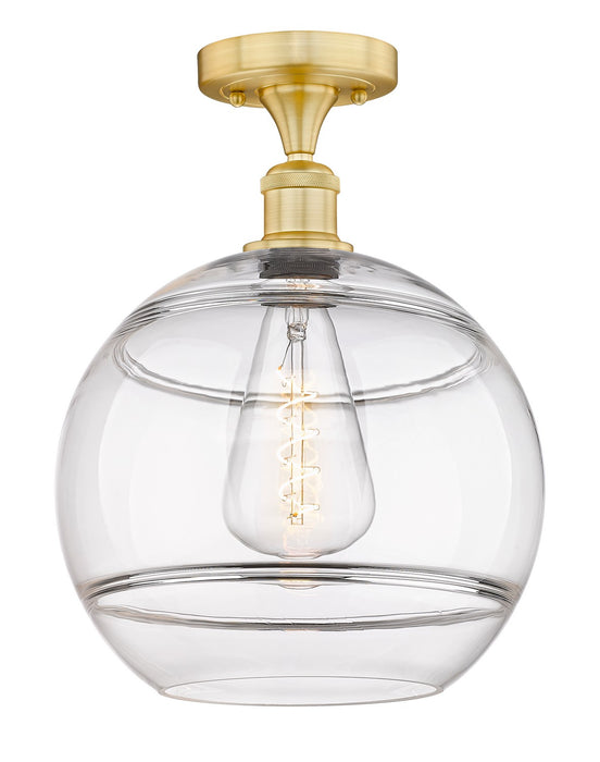 Innovations 616-1F-SG-G556-12CL One Light Semi-Flush Mount, Satin Gold