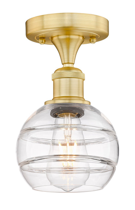 Innovations 616-1F-SG-G556-6CL One Light Semi-Flush Mount, Satin Gold