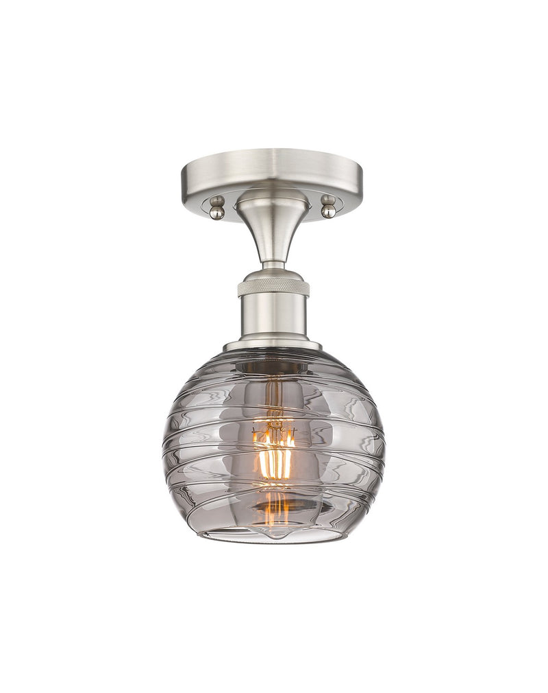 Innovations 616-1F-SN-G1213-6SM One Light Semi-Flush Mount, Brushed Satin Nickel