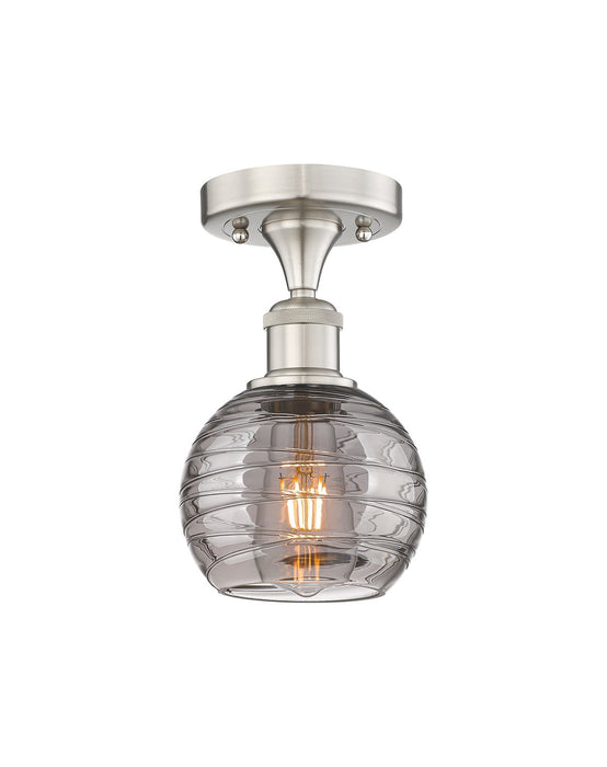 Innovations 616-1F-SN-G1213-6SM One Light Semi-Flush Mount, Brushed Satin Nickel