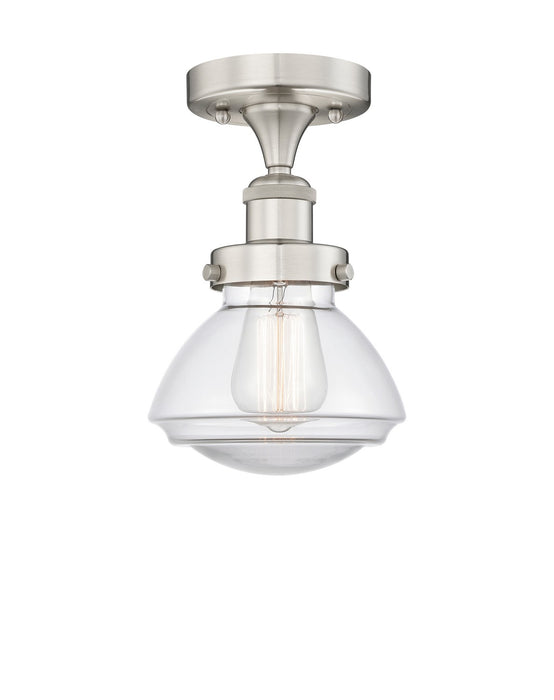 Innovations 616-1F-SN-G322 One Light Semi-Flush Mount, Brushed Satin Nickel