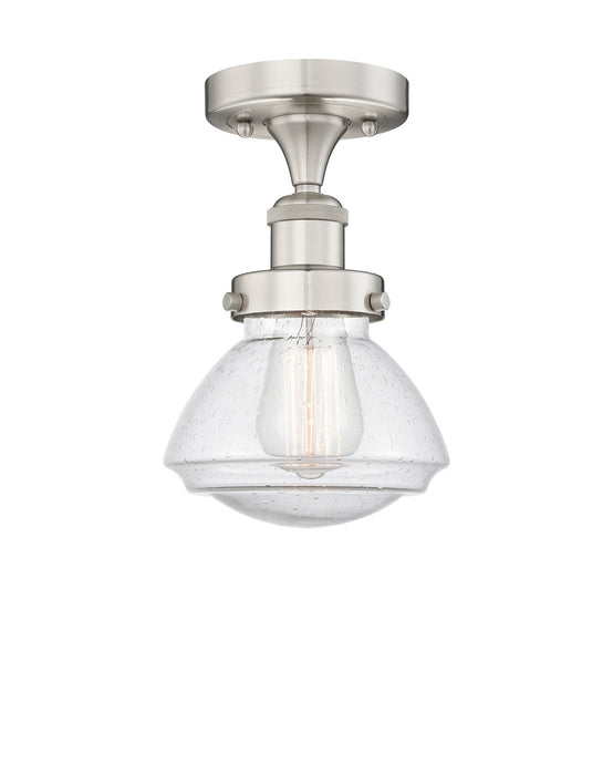 Innovations 616-1F-SN-G324 One Light Semi-Flush Mount, Brushed Satin Nickel