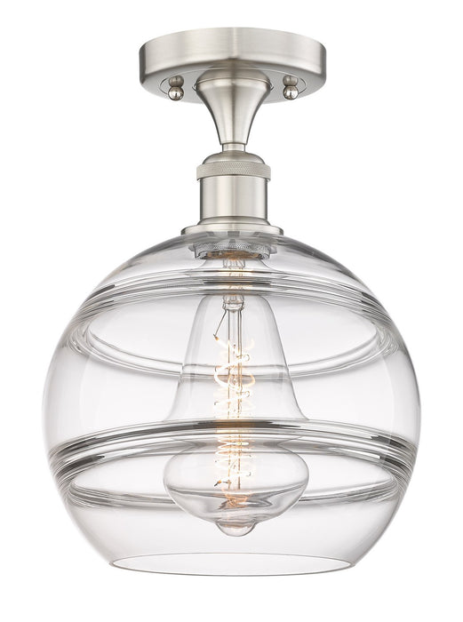 Innovations 616-1F-SN-G556-10CL One Light Semi-Flush Mount, Brushed Satin Nickel