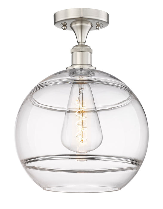 Innovations 616-1F-SN-G556-12CL One Light Semi-Flush Mount, Brushed Satin Nickel