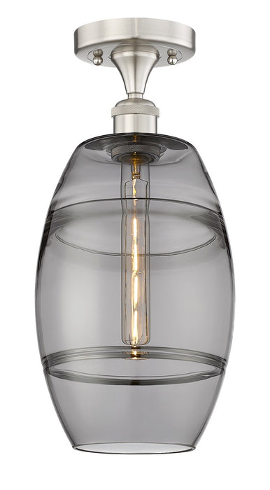 Innovations 616-1F-SN-G557-8SM One Light Semi-Flush Mount, Brushed Satin Nickel
