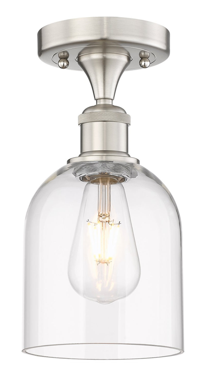 Innovations 616-1F-SN-G558-6CL One Light Semi-Flush Mount, Brushed Satin Nickel