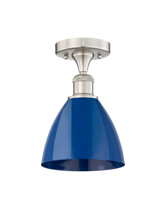 Innovations 616-1F-SN-MBD-75-BL One Light Semi-Flush Mount, Satin Nickel
