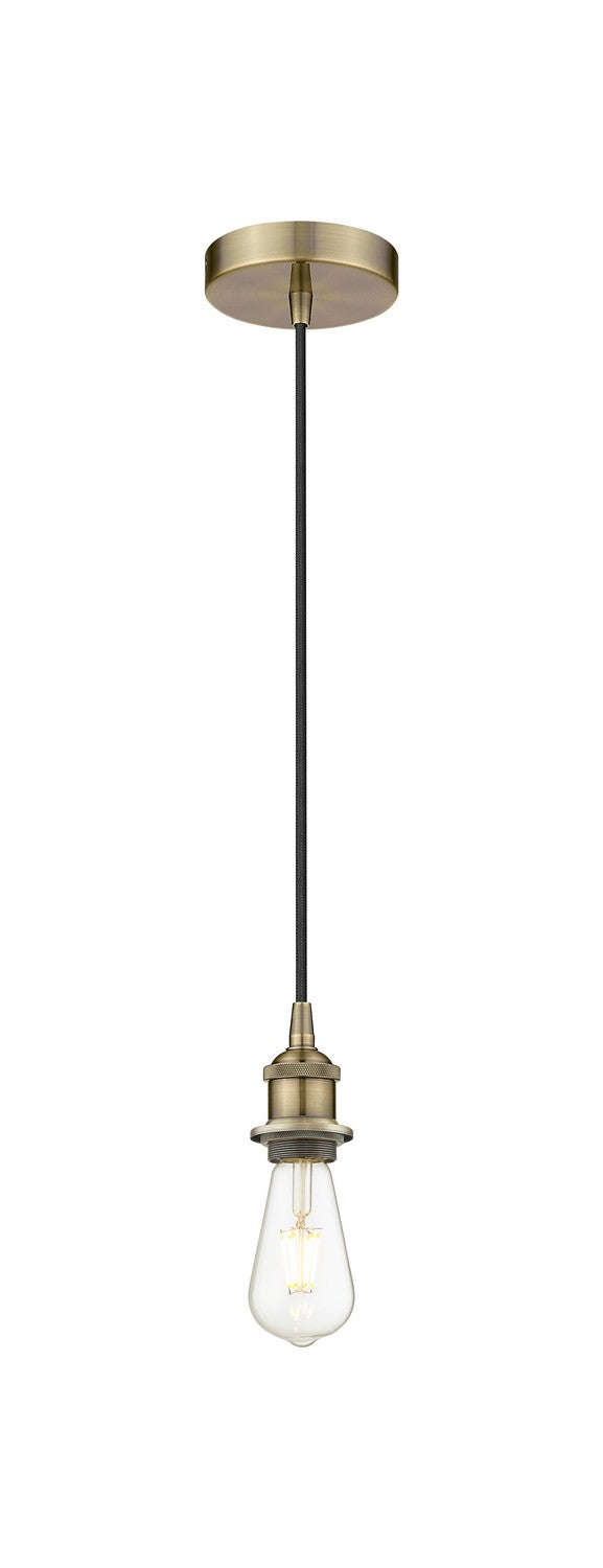 Innovations 616-1P-AB One Light Mini Pendant, Antique Brass