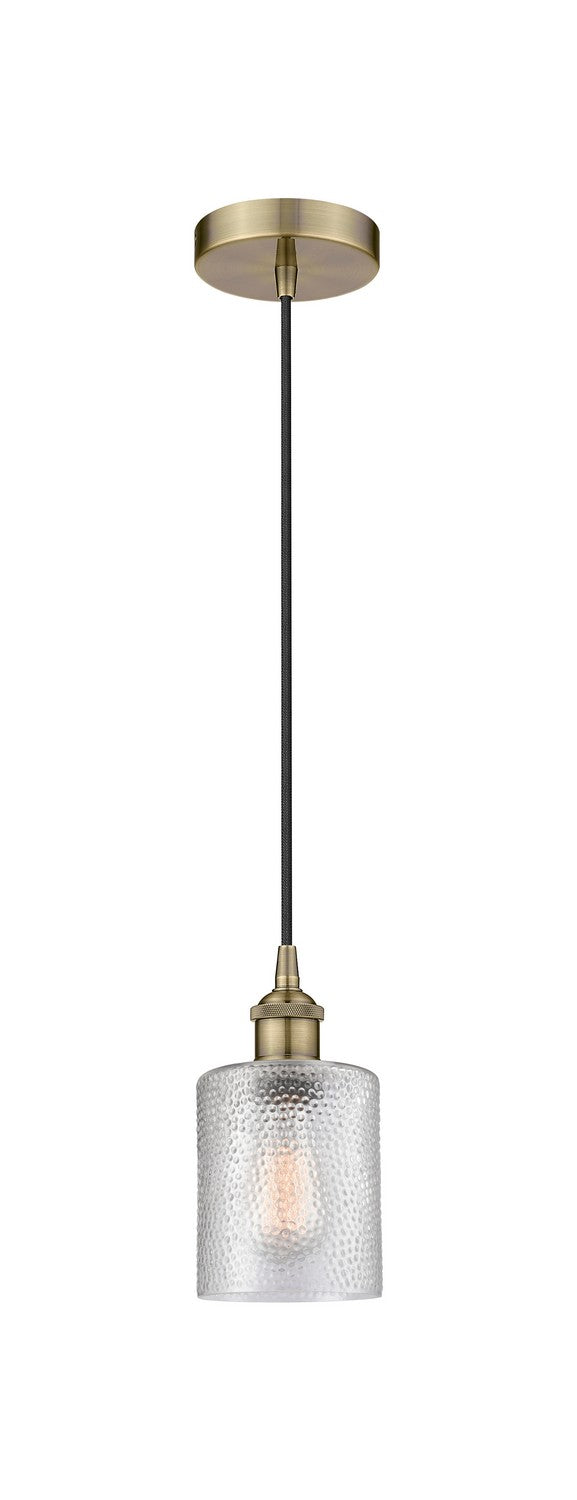 Innovations 616-1P-AB-G112 One Light Mini Pendant, Antique Brass
