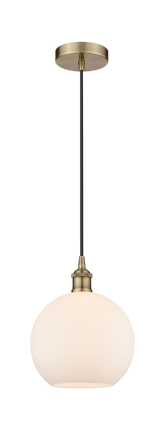 Innovations 616-1P-AB-G121-10 One Light Mini Pendant, Antique Brass