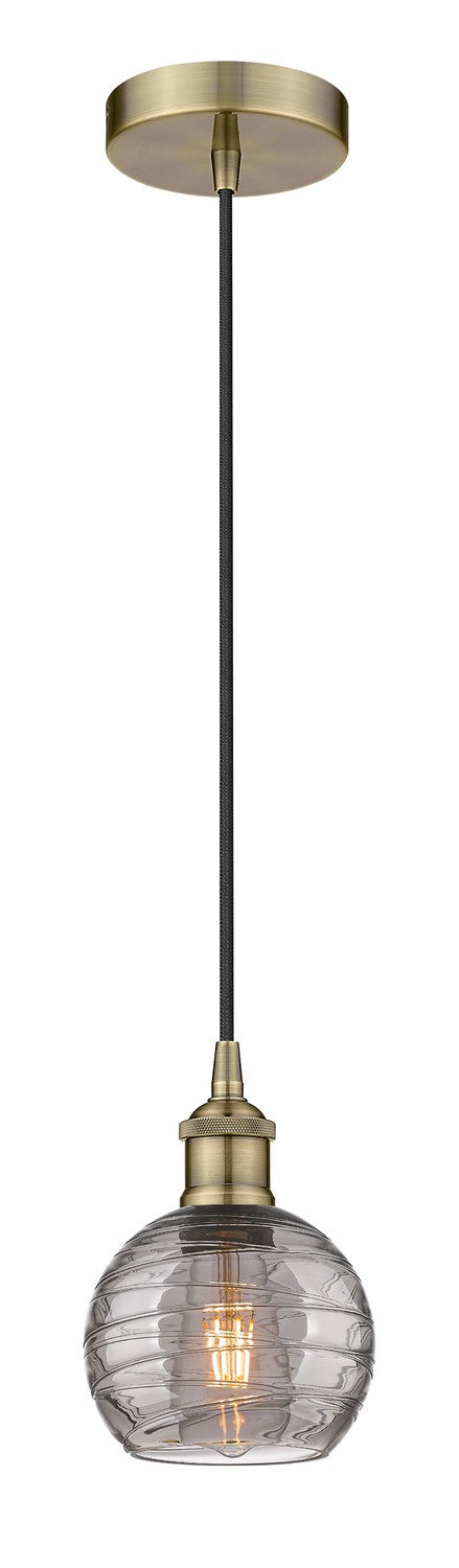 Innovations 616-1P-AB-G1213-6SM One Light Mini Pendant, Antique Brass